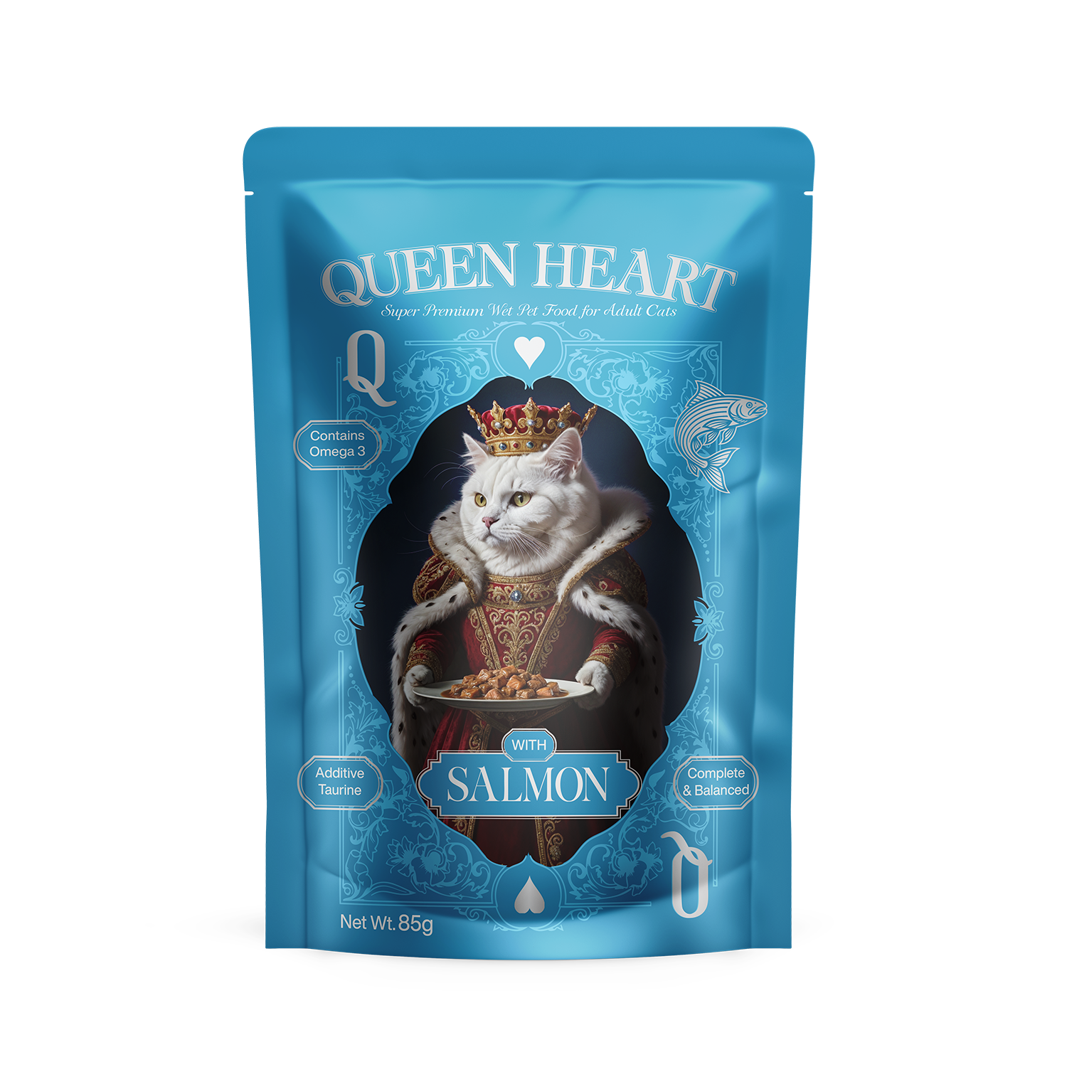Queen Heart Salmon pouch